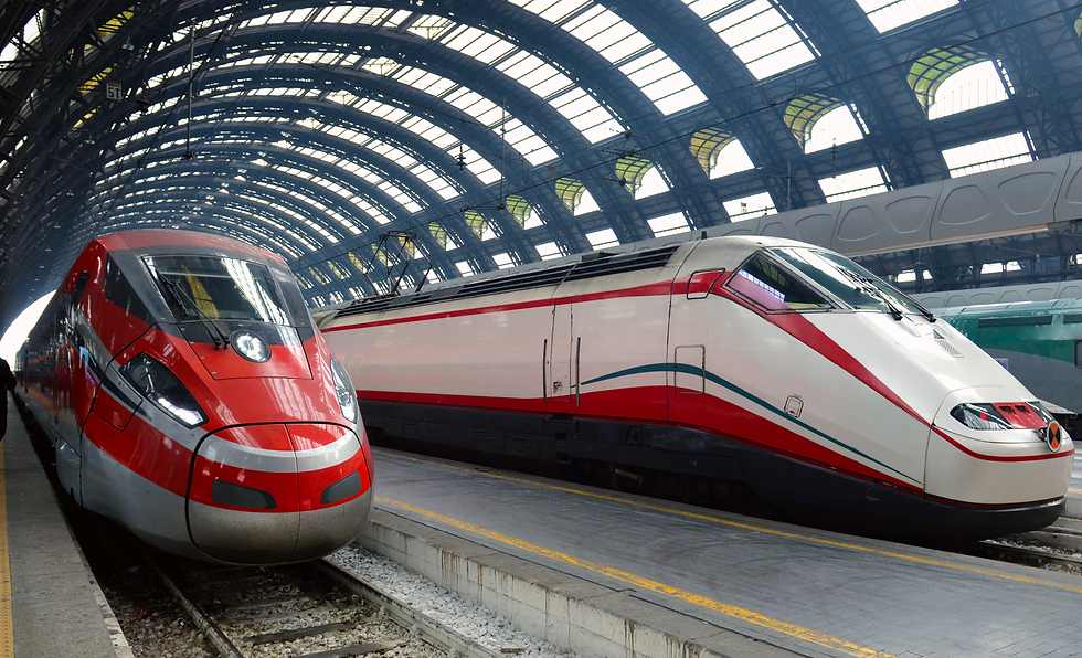 high-speed train at the railway station_edited