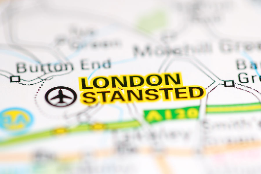 London Stansted. United Kingdom on a geography map