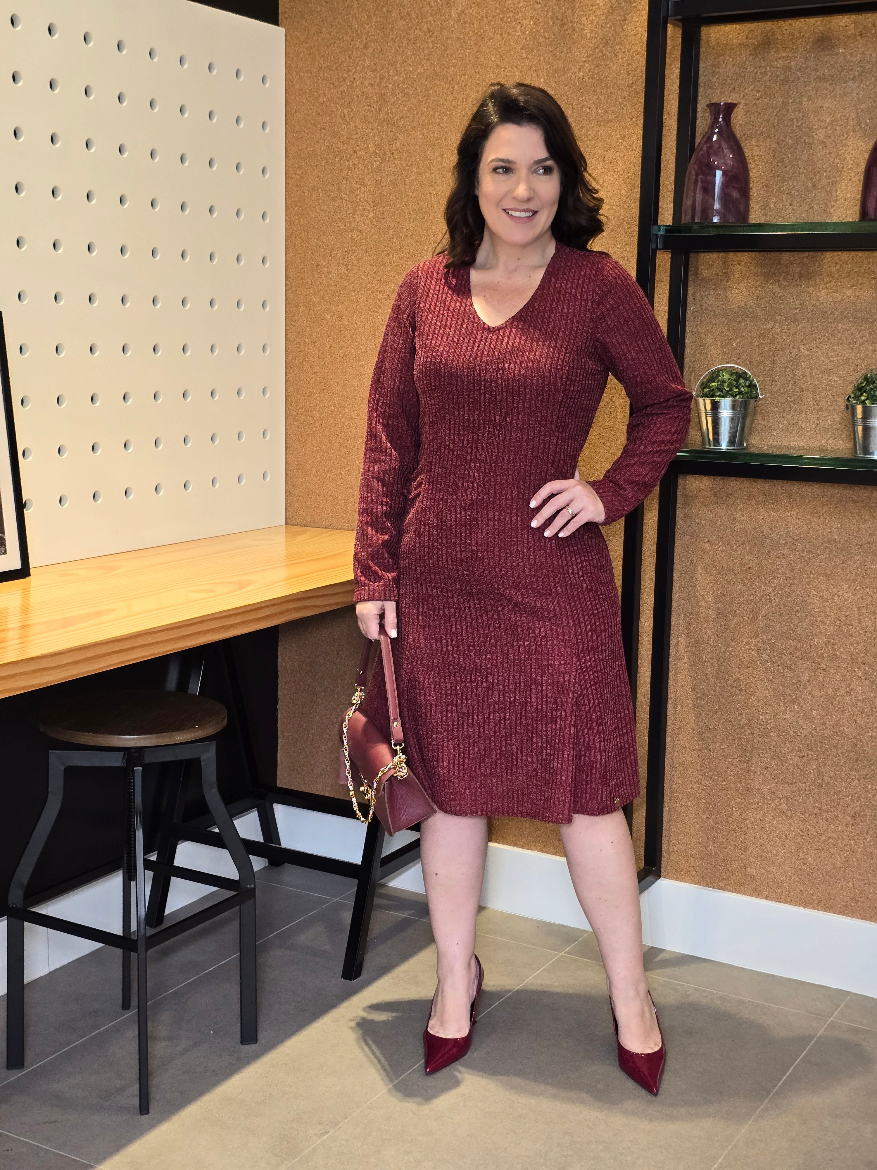 Vestido Laura Marsala