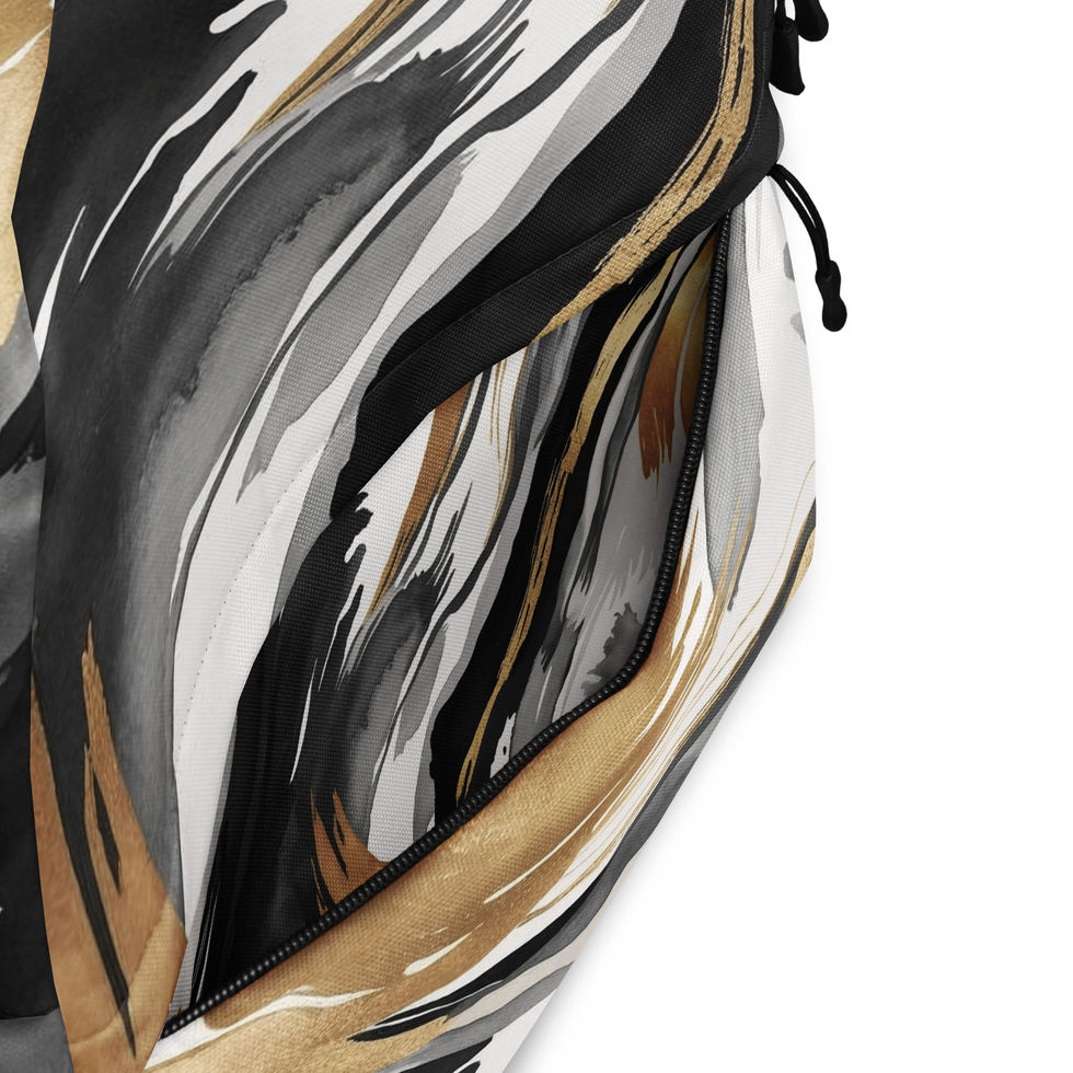 Close-up of bottom padding and durable stitching on backpack base.