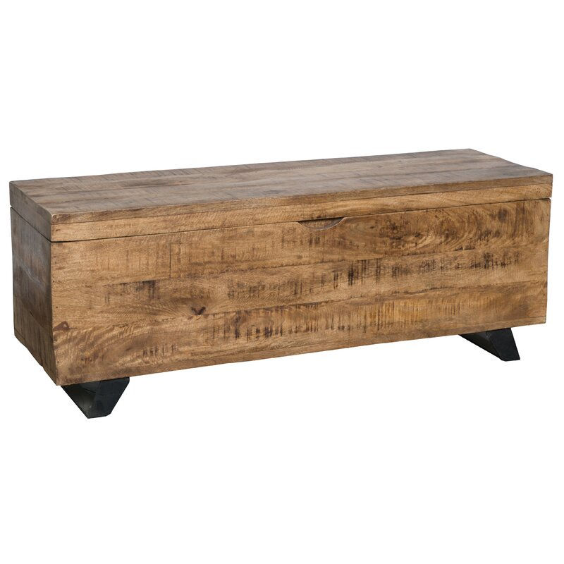 Thumbnail: Solid Wood Lift Top Sled Coffee Table with Storage