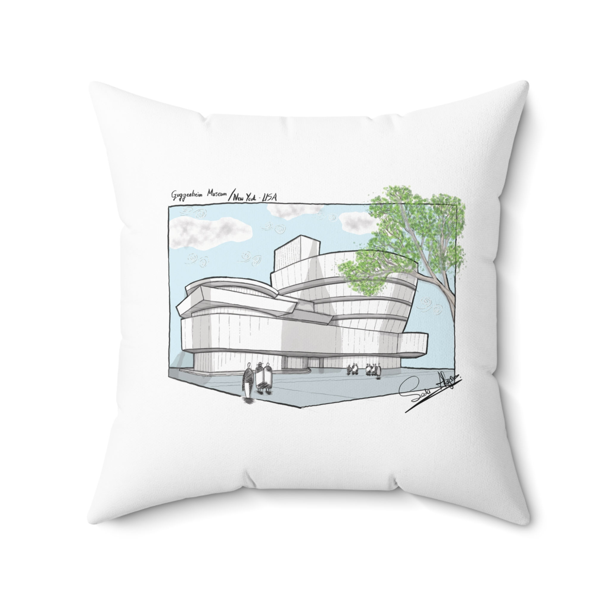 Guggenheim Museum Throw Pillow 4 different sizes