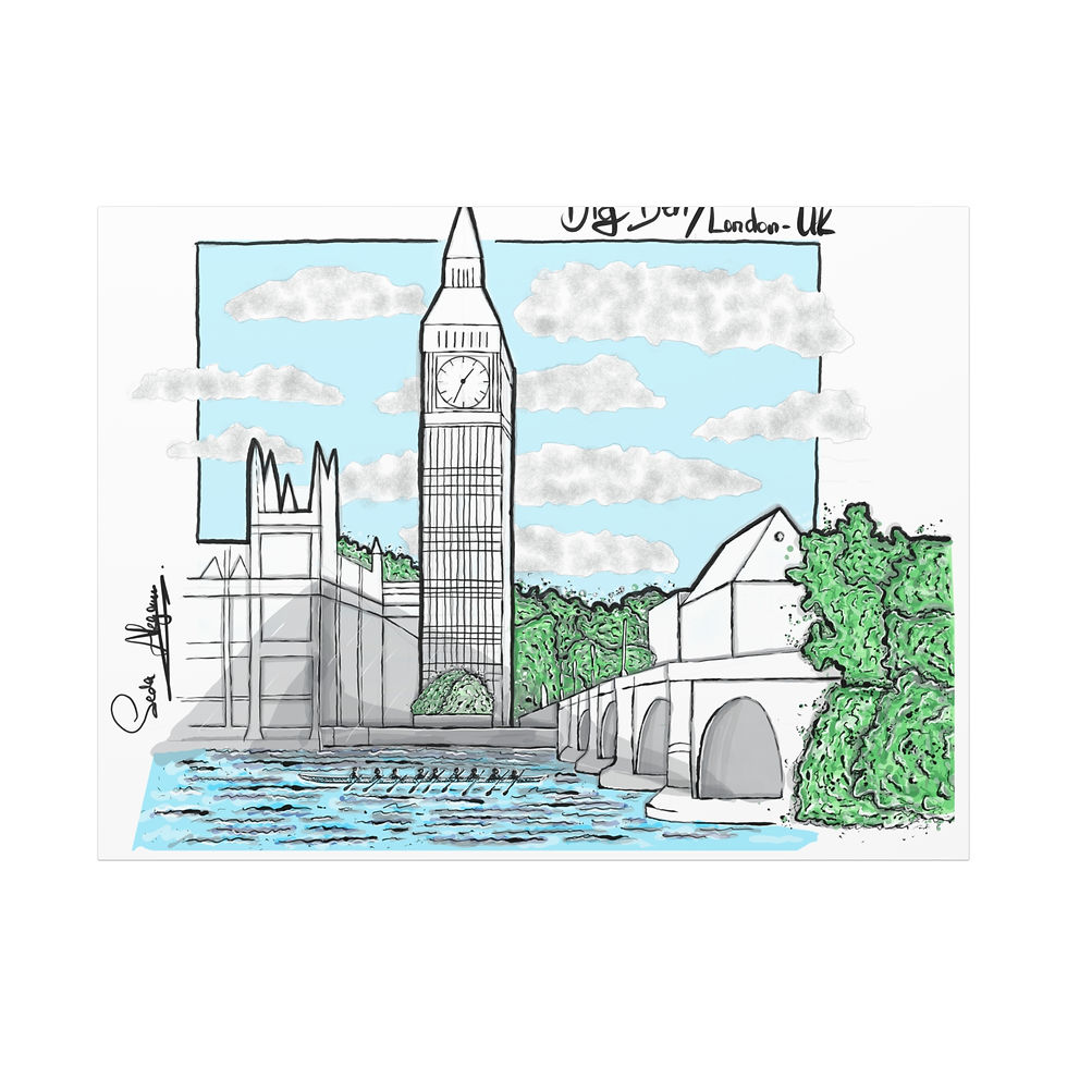 Thumbnail: Big Ben Matte Canvas Print, Stretched, 1.25 inches different sizes 