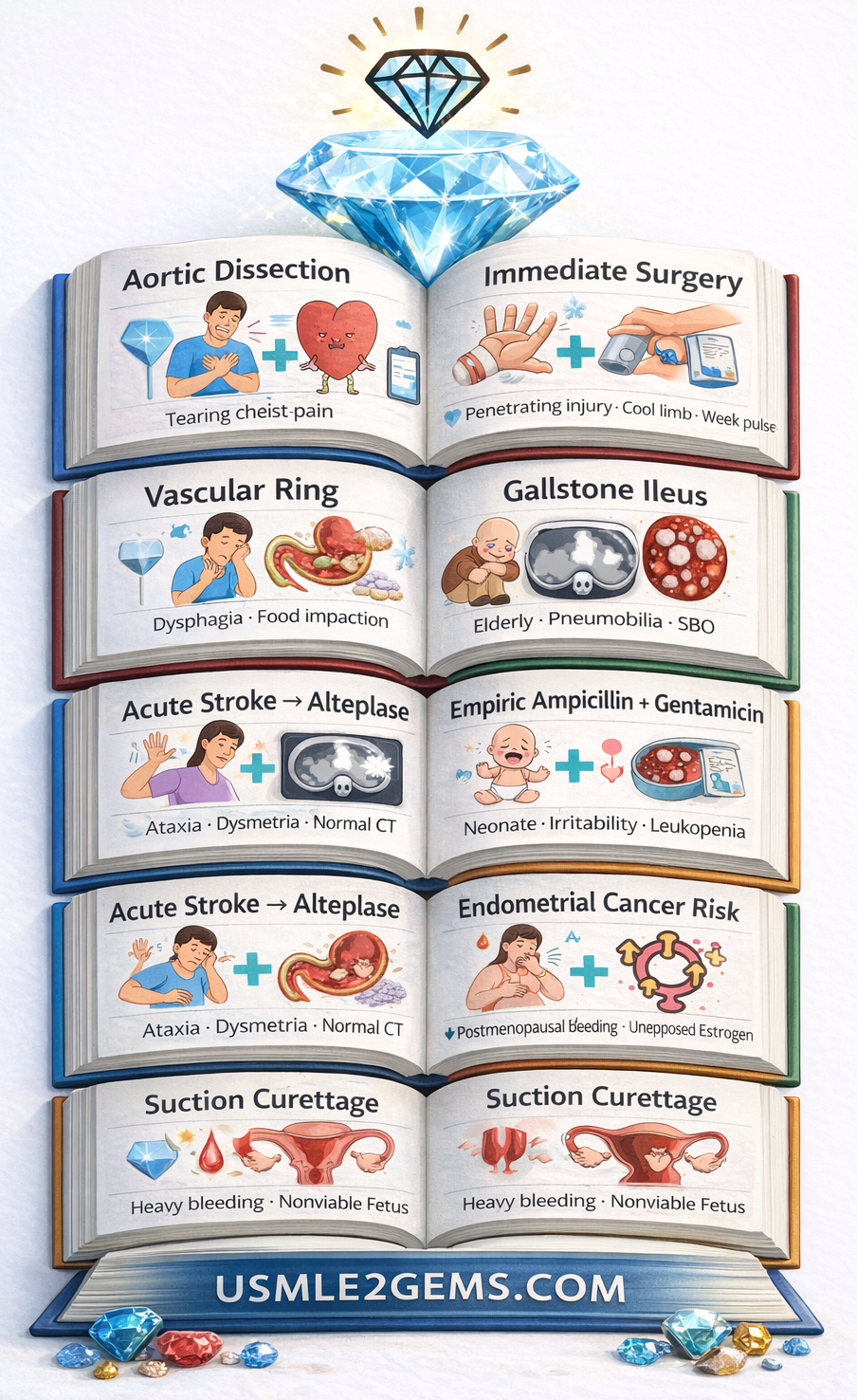 Twenty-three comprehensive USMLE Step 2 CK e-books covering all major medical and surgical systems with over 6000 high-yield