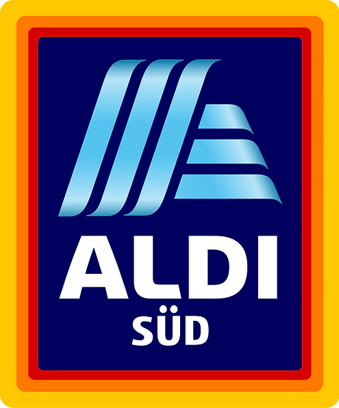 Aldi Süd Logo mit 2x 3 Streifen in Wellenform