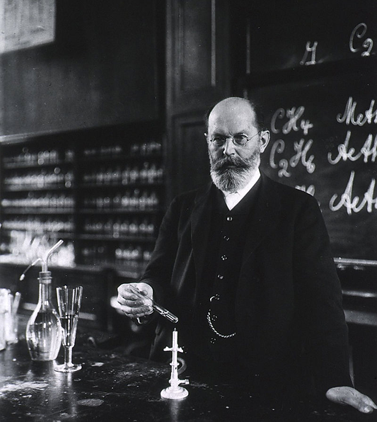 Emil Fischer im Hörsaal (ca. 1912) Deutsche Illustrations-Gesellschaft Berlin NW 87, Rostocker Str. 34.