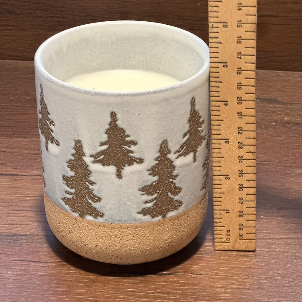 Thumbnail: Reusable Plant Pot Christmas Tree Candle - Double Wick 20oz