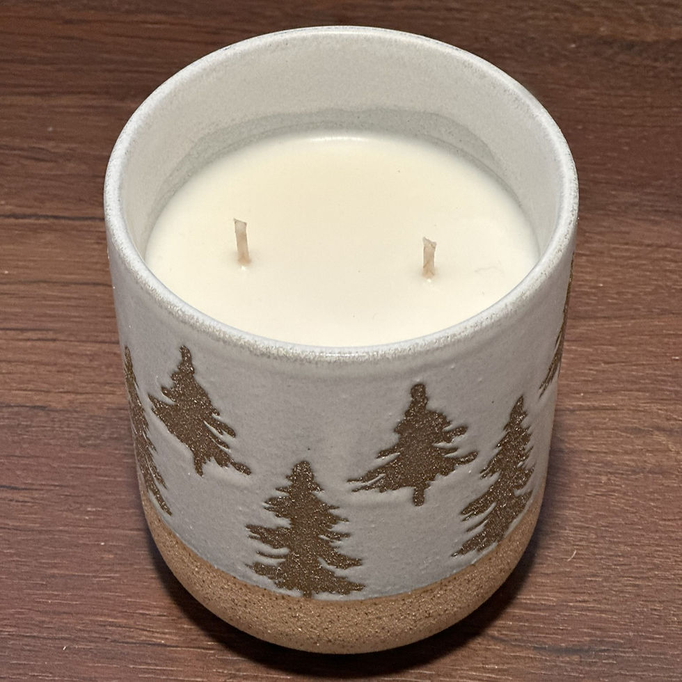 Thumbnail: Reusable Plant Pot Christmas Tree Candle - Double Wick 20oz