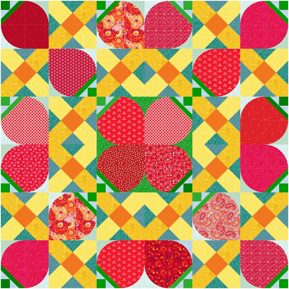 Thumbnail: Strawberry Gathering  quilt pattern