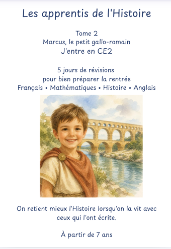 Cahier de révision CE2 avec Marcus le gallo-romain.