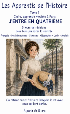 Cahier de révision Quatrième avec français, maths, latin et sciences.