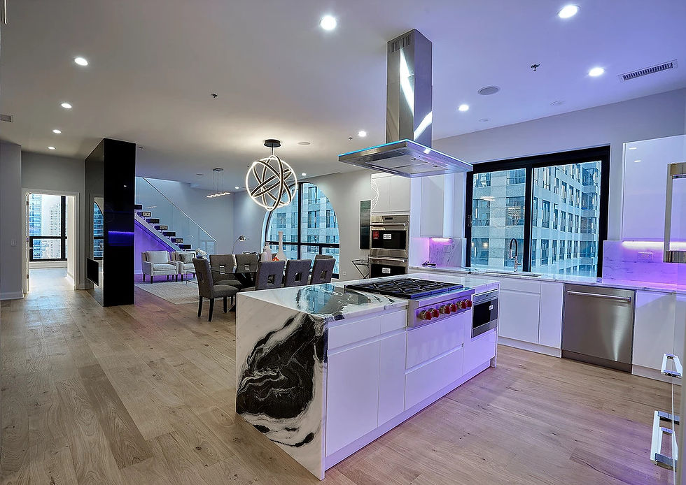 Modern kitchen in Chicago downtown