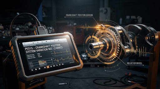 P0315 code crankshaft position system variation not learned on an OBD2 diagnostic