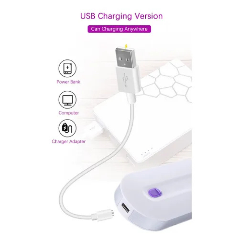 Miniatura: Portable Rechargeable Body Laser Depilator C/Light White Color for Both Genders