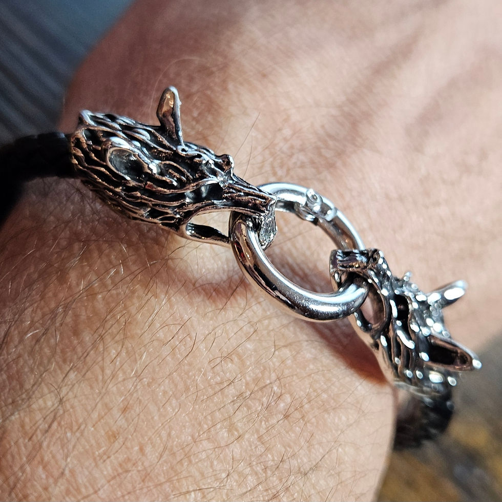 Thumbnail: Dragon PU leather bracelet