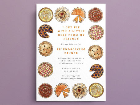 The Ultimate Pie-Themed Thanksgiving Invitations