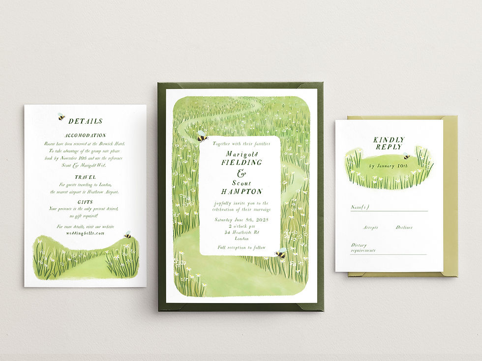 Verdant Trail - 3 Piece Invitation Suite