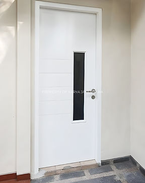 Pintu WPC Duma finishing Duco motif BB 6 untuk rumah tinggal
