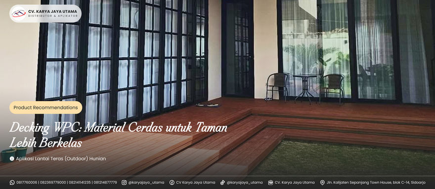 Decking WPC duma untuk rumah tinggal