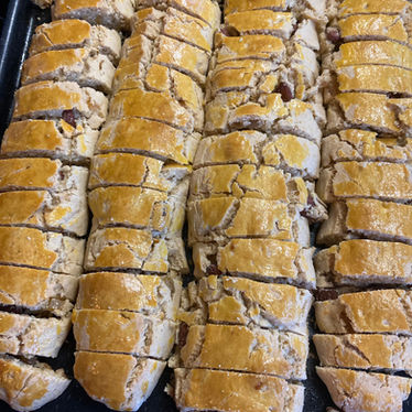 Cantuccini aux amandes, écorces d’orange et fleur d’oranger