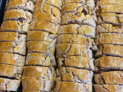 Cantuccini aux amandes, écorces d’orange et fleur d’oranger