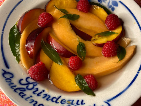 Soupe de melon à l'infusion de verveine