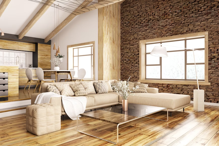 oak beam mantel