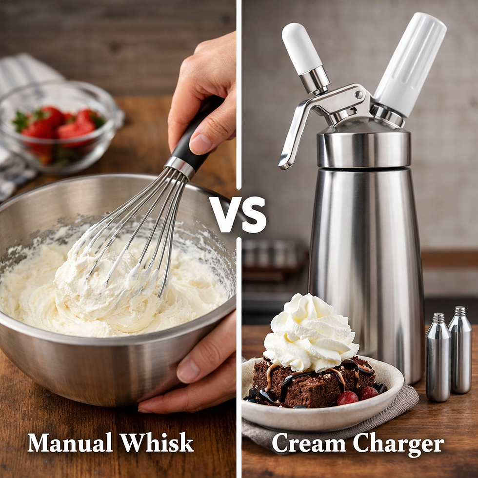 Manual Whipping vs Cream Chargers