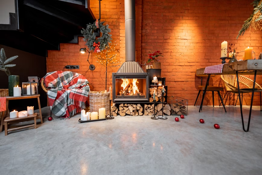 Shiplap and Oak Fireplace Wall