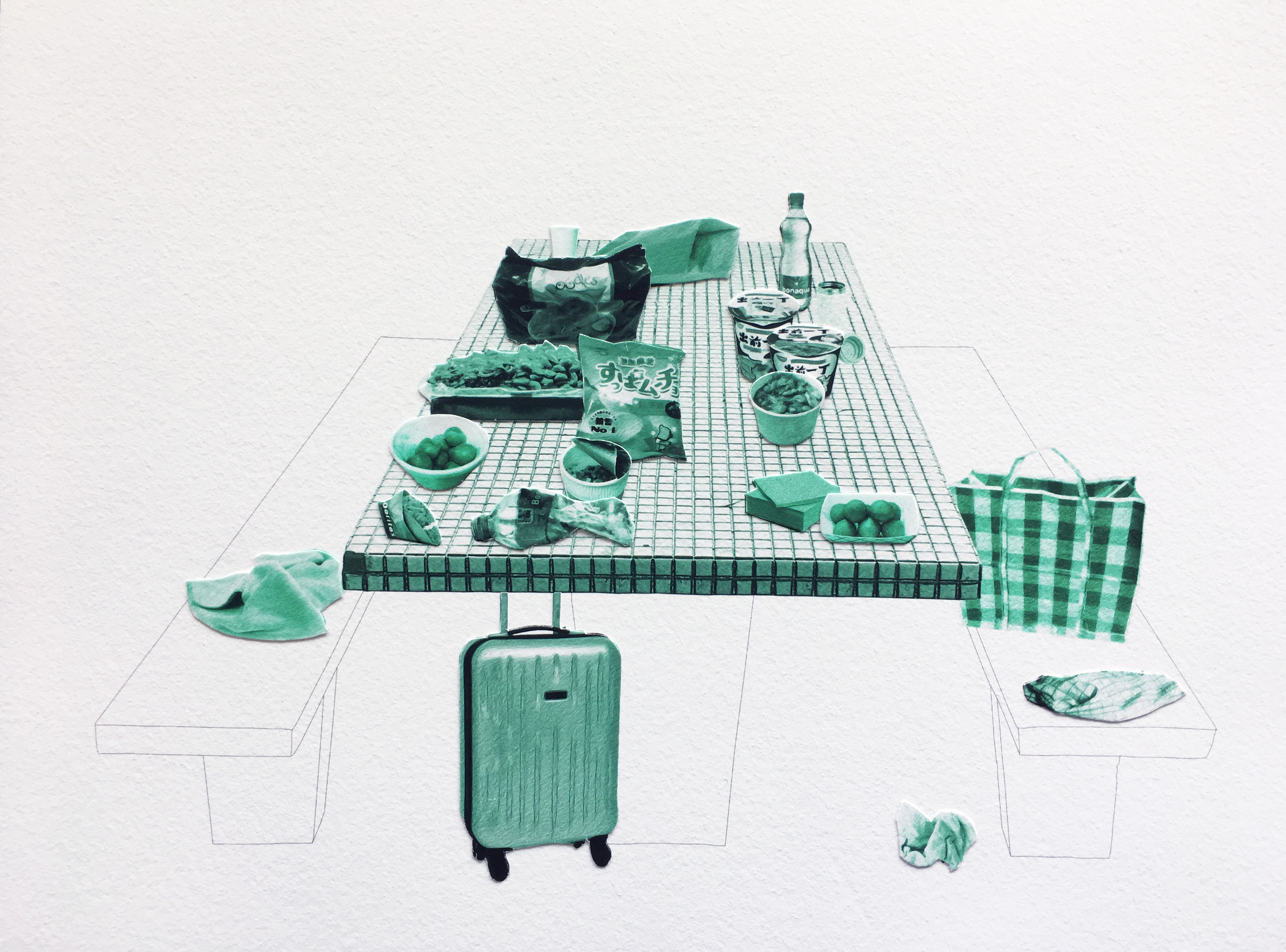 Picnic Table #Fish Balls - 2017 (SOLD)