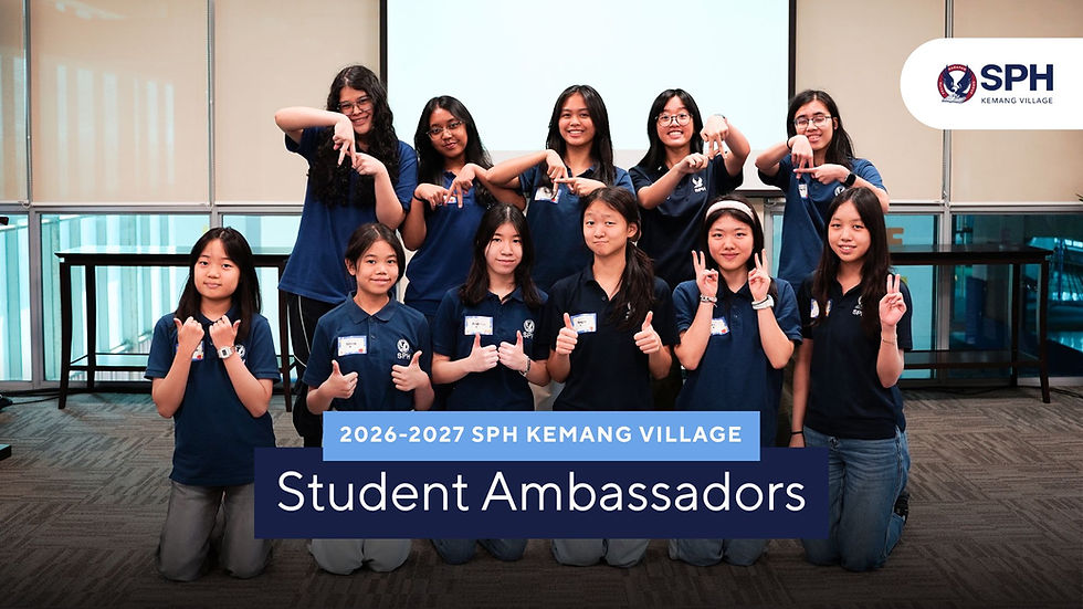 SPH Kemang Village 2026-2027 Student Ambassadors 🌟