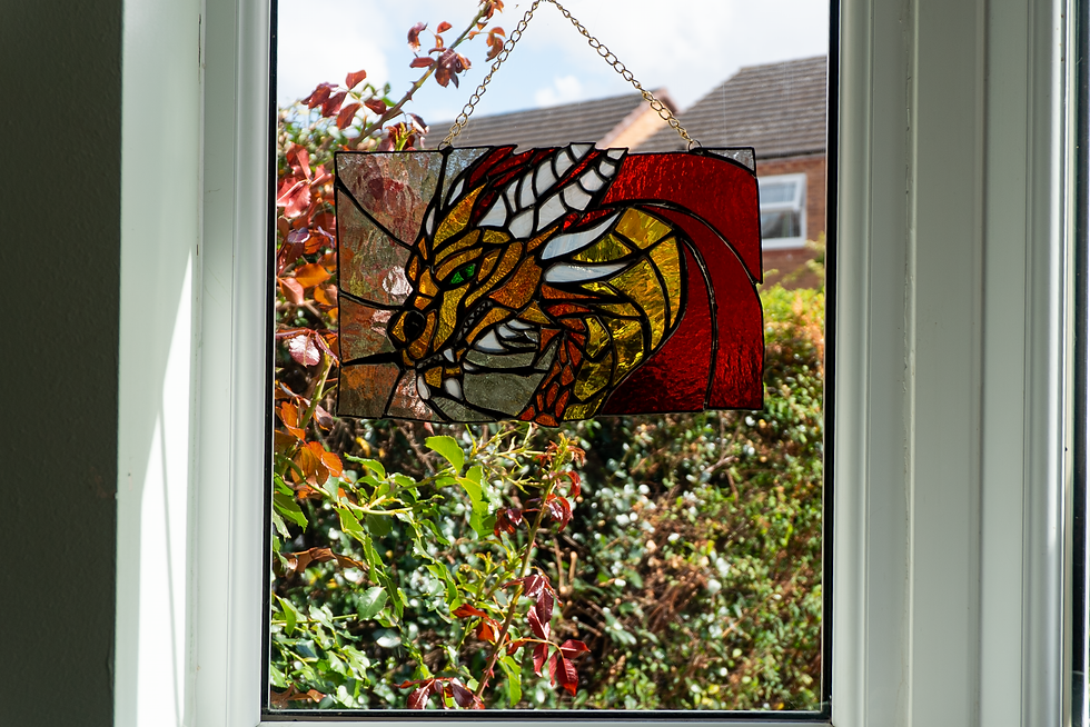 Thumbnail: Red Dragon Suncatcher Unique Fantasy Gift