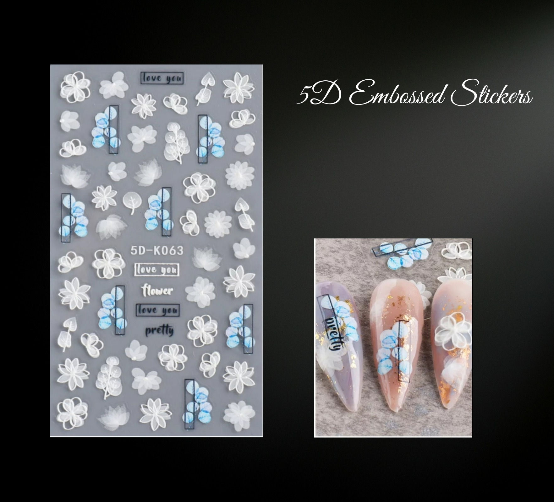 5D Embossed stickers