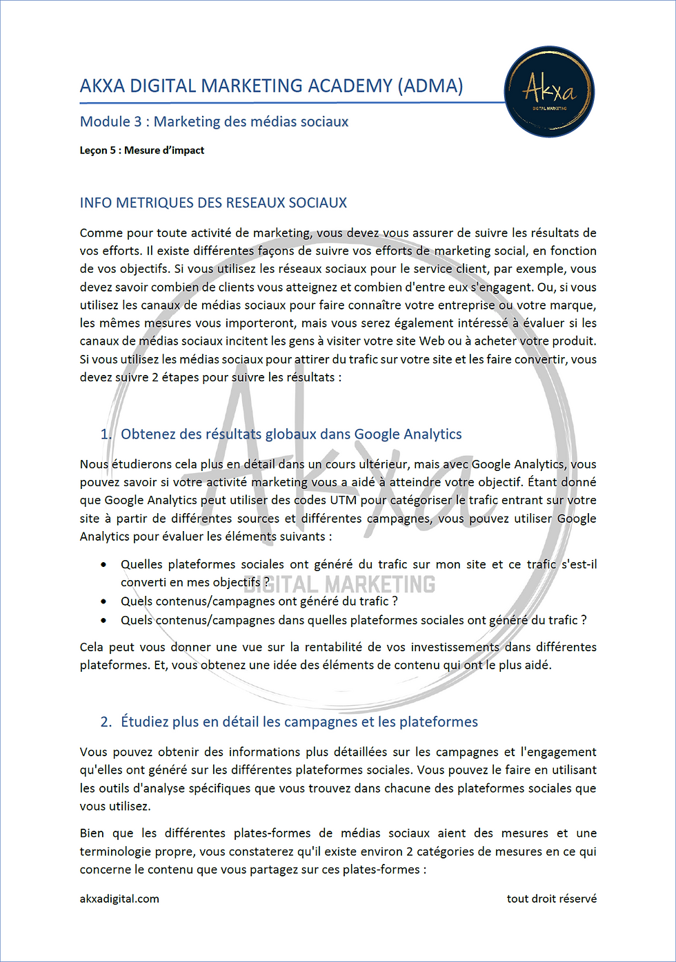 Info Métriques 1