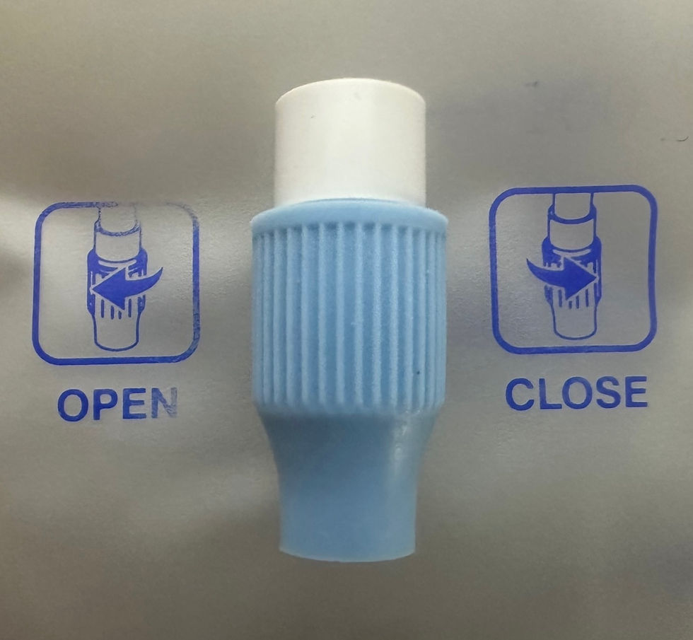 Valve Twist On/Off Tube End Light Blue/White “Spare Nozzle”