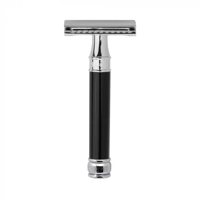 Edwin Jagger DE86 Black DE Safety Razor (Closed Comb)