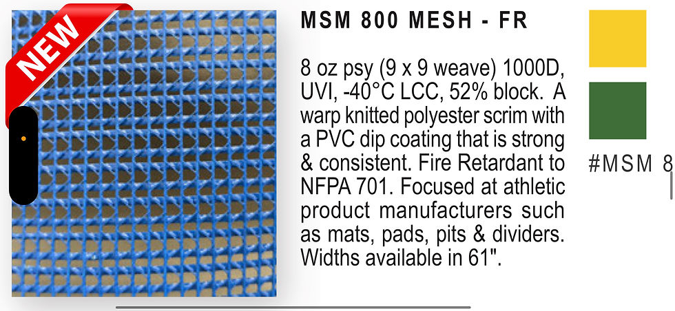 Thumbnail: MESH 800 FR 61 WIDE X  - YD -  "VINYL COATED POLYESTER"