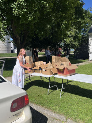 June Food Pantry at Baldrshof. Murdock, Minnesota
