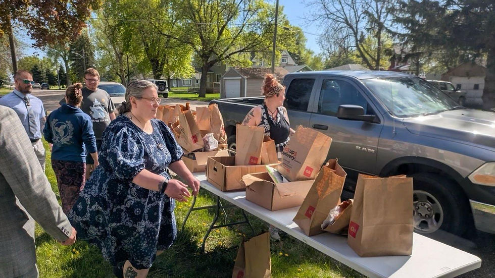 May Food Pantry at Baldrshof. Murdock, Minnesota