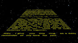 Alex and Molly's wedding vows (Star Wars style)