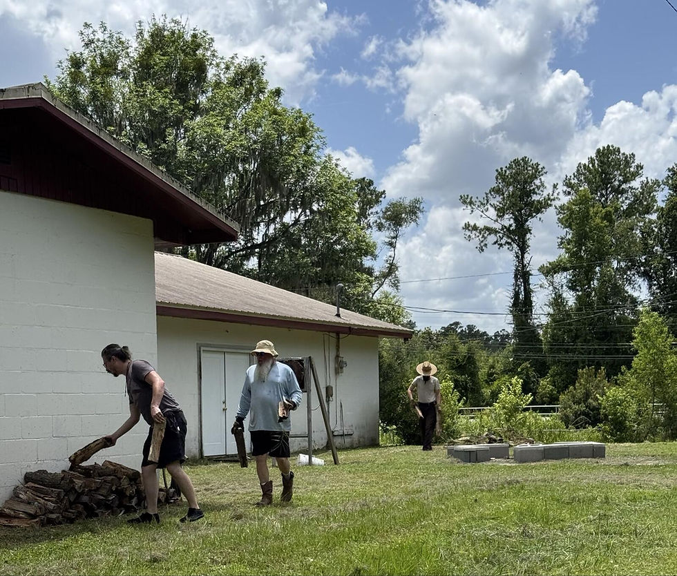 Work Day at Njörðshof. White Springs, Florida.