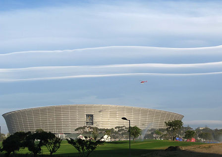 Cape Town Stadium. Situated next to the Metropolitan Golf Course, Mouille Point.