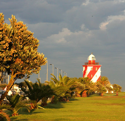 Green Point Lighthouse in Mouille Point. Oldest working Lighthouse in South Africa