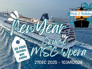 Ring in the New Year on the High Seas with 20 FREE Drinks!