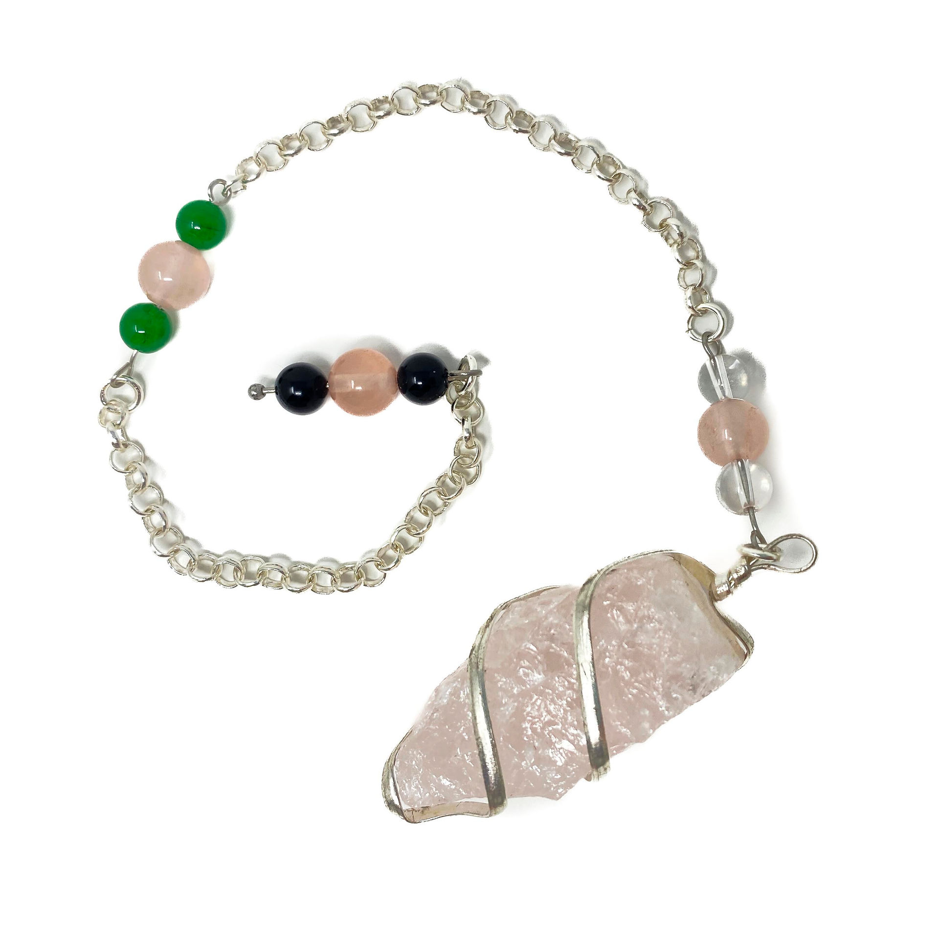 Handmade Rose Quartz Pendulum