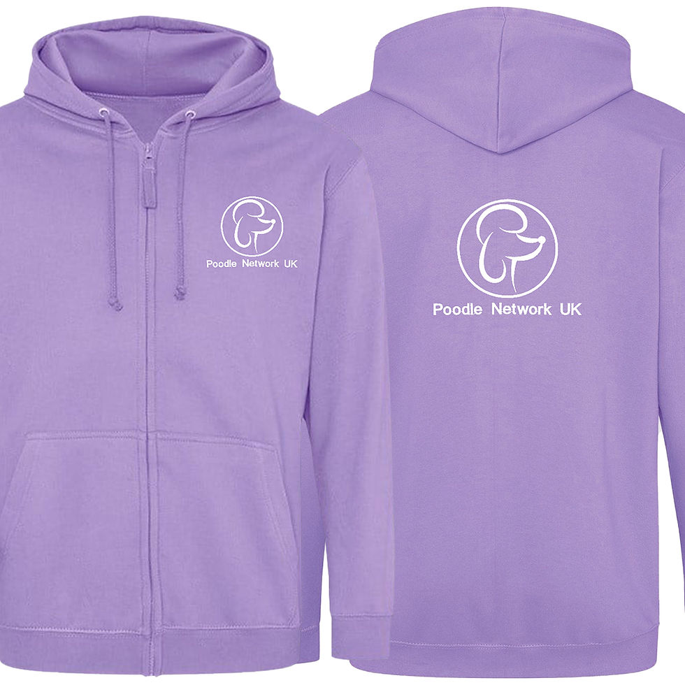 Thumbnail: Poodle Network Zipped Hoodie with White Logo