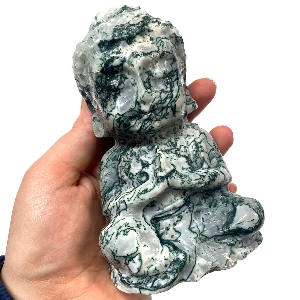 Moss Agate Buddha