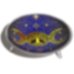 Purple Triple Moon Enamelled Offering Plate