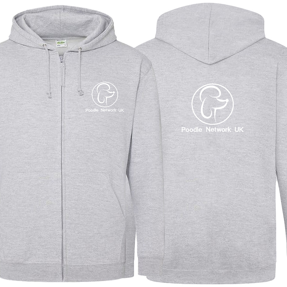 Thumbnail: Poodle Network Zipped Hoodie with White Logo