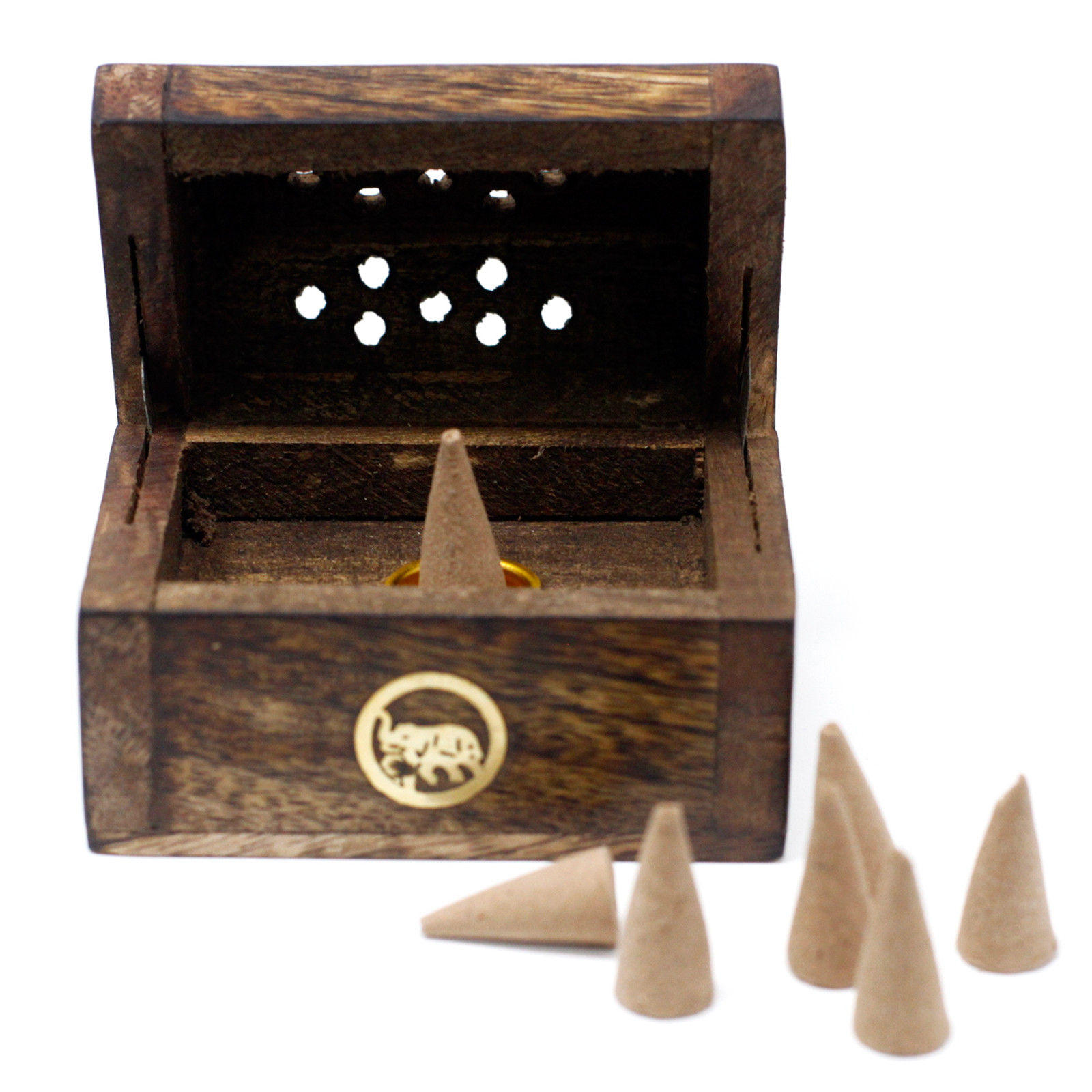 Mango Wood Incense Cone Box